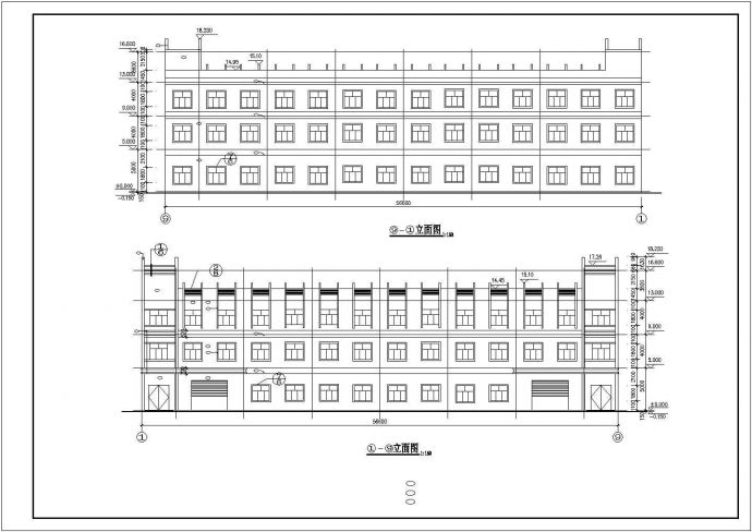 大连市某加工厂5300平米3层框架结构生产车间全套建筑设计CAD图纸_图1