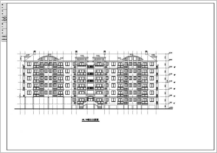 某经典商业多层住宅建筑设计施工详细方案CAD图纸_图1