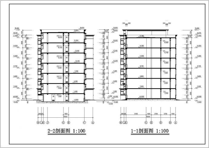某经典现代多层居民住宅建筑设计施工详细方案CAD图纸_图1