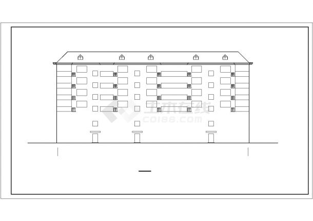 某经典现代二层底商住宅楼建筑设计施工详细方案CAD图纸-图一