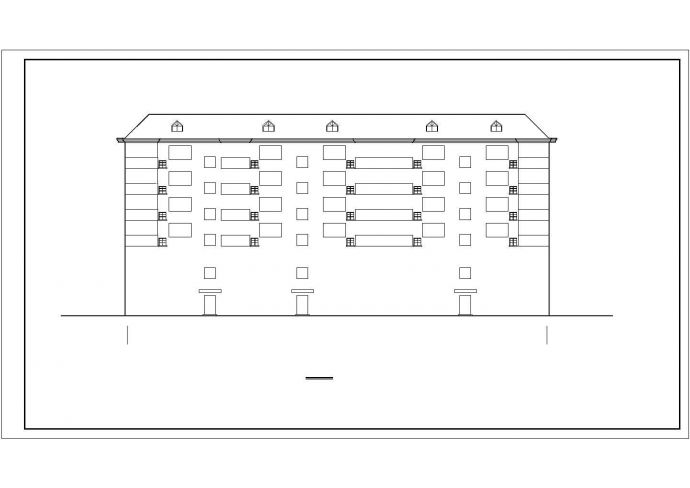 某经典现代二层底商住宅楼建筑设计施工详细方案CAD图纸_图1