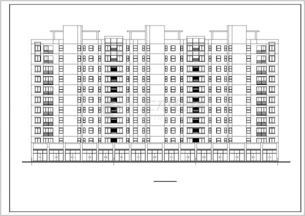 某地区高层板式住宅楼建筑设计施工详细方案CAD图纸-图一
