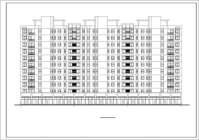 某地区高层板式住宅楼建筑设计施工详细方案CAD图纸_图1