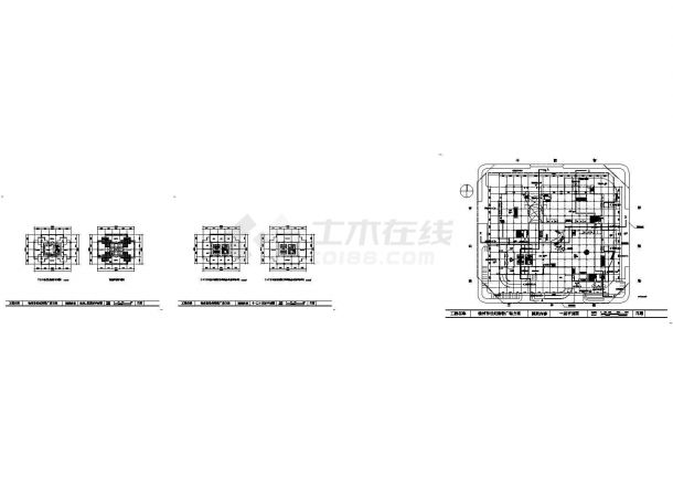 12340平米28层世纪购物广场设计建筑施工cad图纸-图一