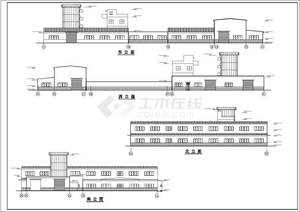 上海某自行车厂4800平米单层轻钢结构组装车间建筑设计CAD图纸-图一