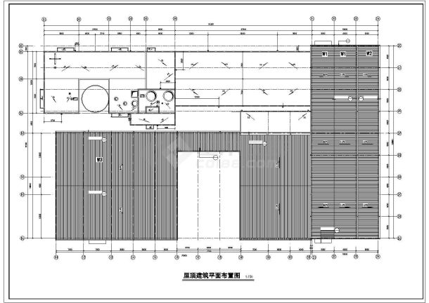 上海某自行车厂4800平米单层轻钢结构组装车间建筑设计CAD图纸-图二