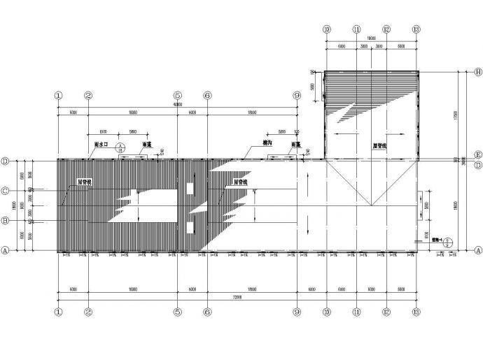 佛山市某机械厂1670平米1层框架结构生产厂房建筑设计CAD图纸_图1