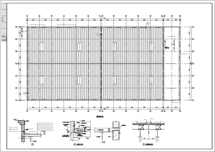 贵阳市某工厂3千平米左右1层框架结构生产车间厂房建筑设计CAD图纸_图1