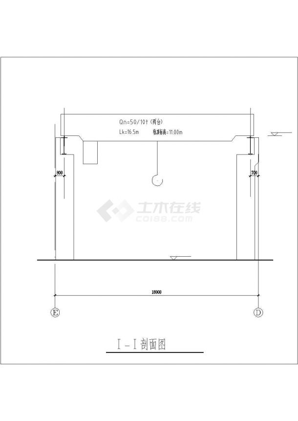 上海某汽车制造厂2500平米单层钢架组装厂房平剖面设计CAD图纸-图一