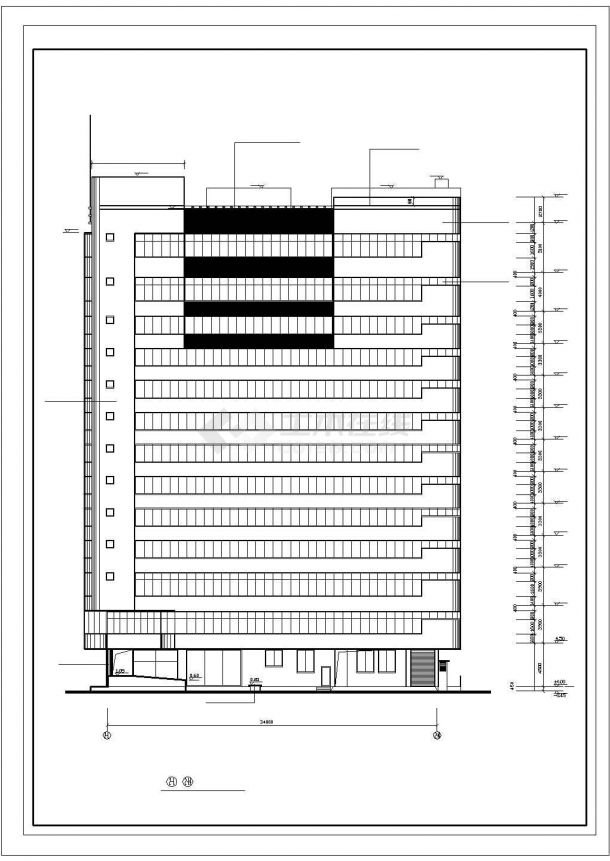 一城市多层民航宾馆建筑参考图-图二