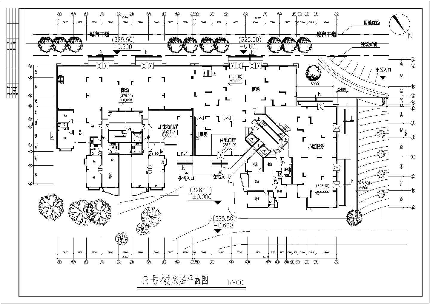 某地区现代高层住宅建筑设计施工详细方案CAD图纸