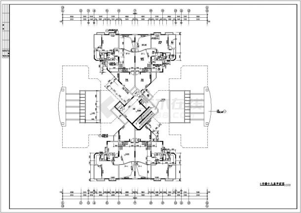某地区现代小高层住宅建筑设计施工详细方案CAD图纸-图一