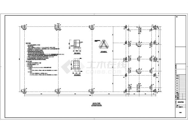 [温州]某大学膜结构网球场建筑施工图（含膜结构参数）cad图纸-图二