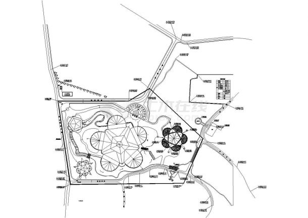 华南植物园景观规划设计cad图(含总平面图)-图一