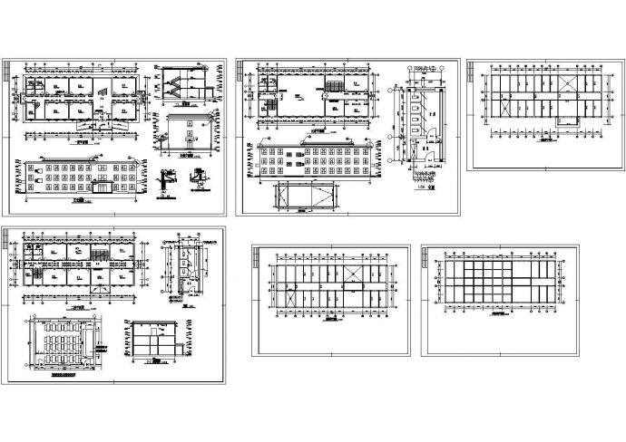 某多层综合教学楼建筑施工cad图_图1