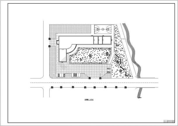 长86米宽42米三层L型300人旅馆建筑设计CAD图纸（含总图）-图二