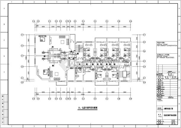 中型宾馆中央空调和卫生热水全套设计cad施工方案图-图一