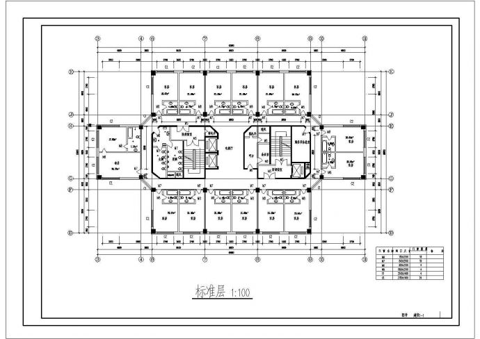 广州某地高层宾馆建筑cad设计图(包括标准层、平立剖面及总平面)_图1