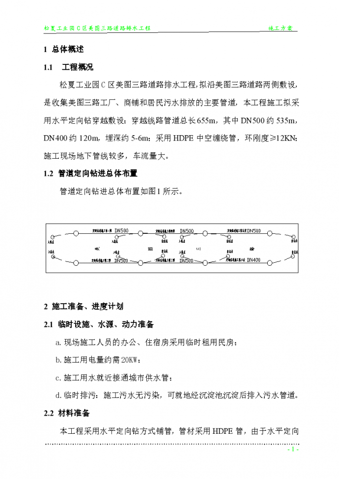 污水管工程拖管法施工组设计方案_图1
