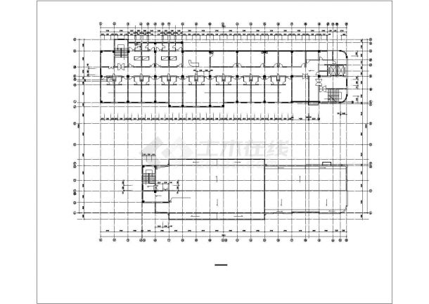 急诊：长70.2米 宽49.5米 6层急诊大楼建筑方案设计图-图一