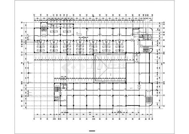 急诊：长70.2米 宽49.5米 6层急诊大楼建筑方案设计图-图二