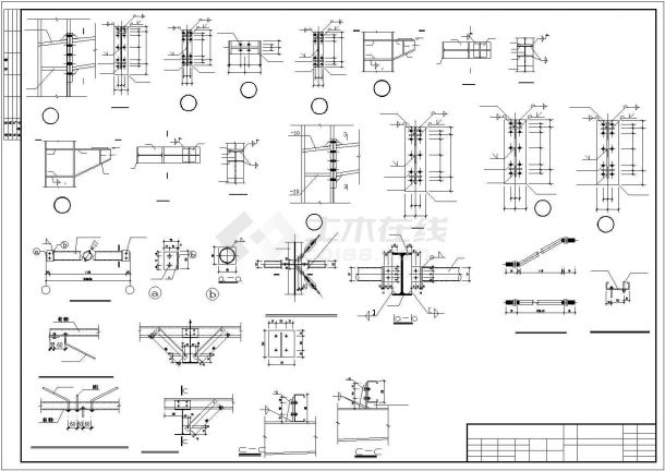 【最新】某全套工业厂房结构设计方案CAD图纸-图二