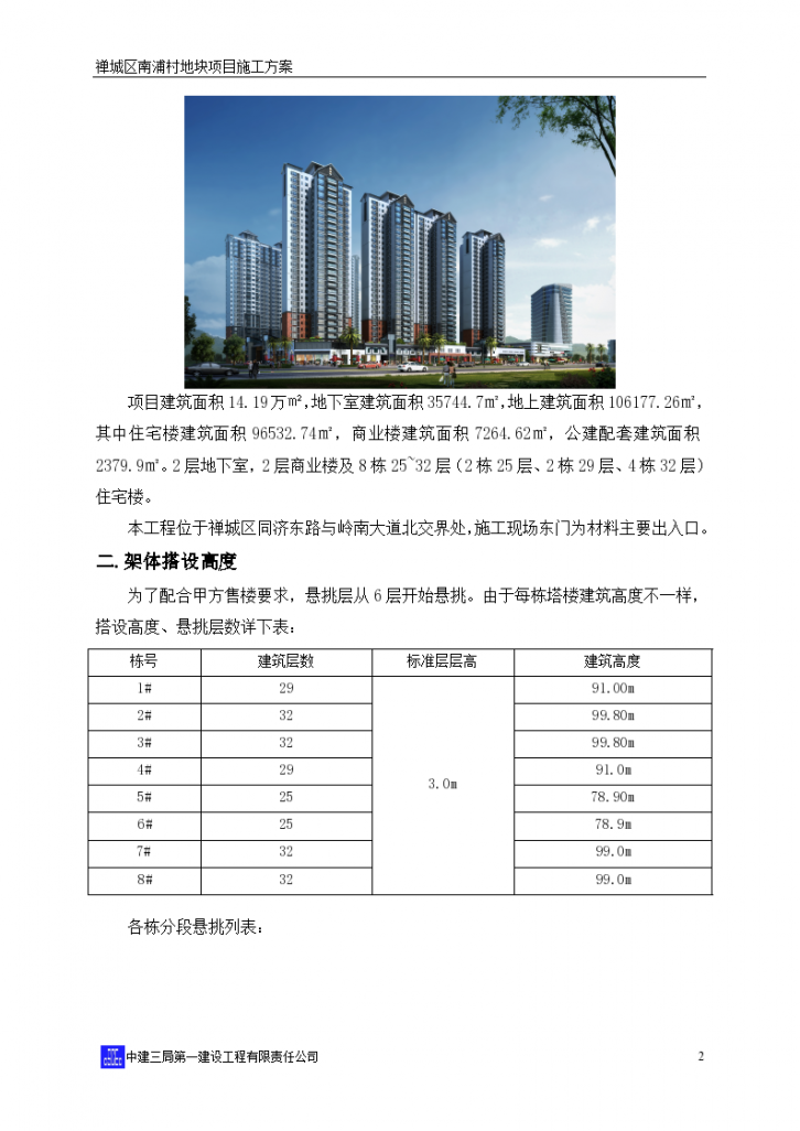 广东高层住宅楼项目悬挑式脚手架施工组织方案-图二