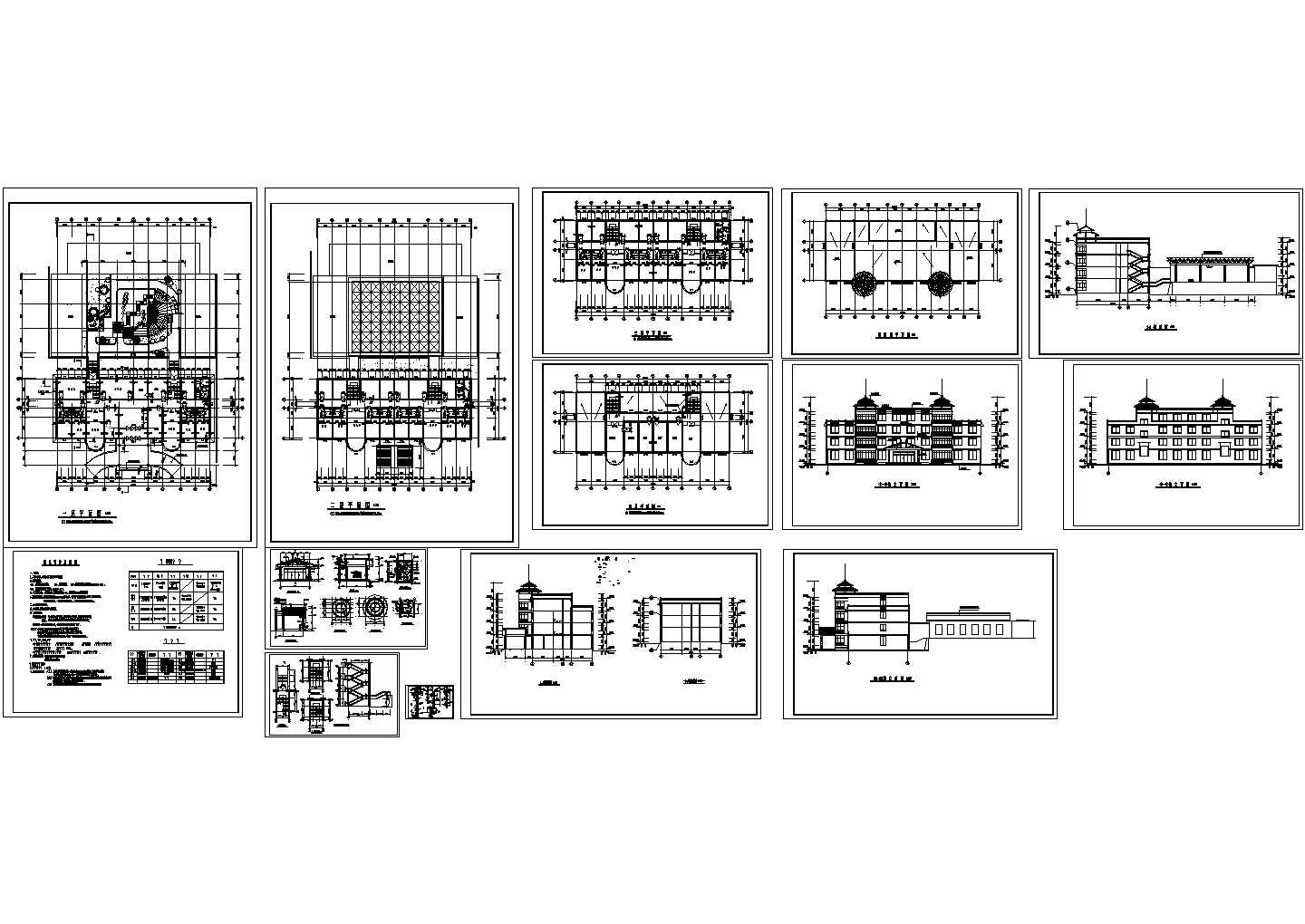 某三层养老院全套建筑cad设计施工图