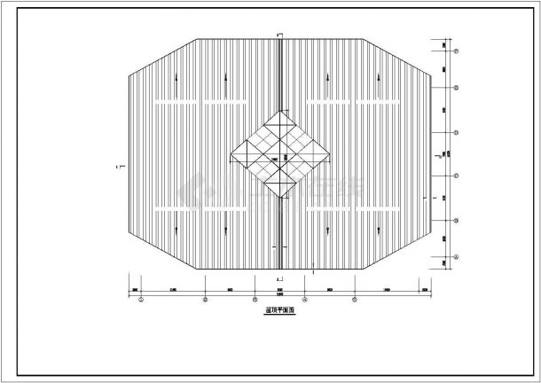 【最新】某电业局网架结构建筑设计方案CAD图纸-图一