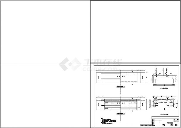 [安徽]26米橡胶坝工程设计cad完整施工图-图二