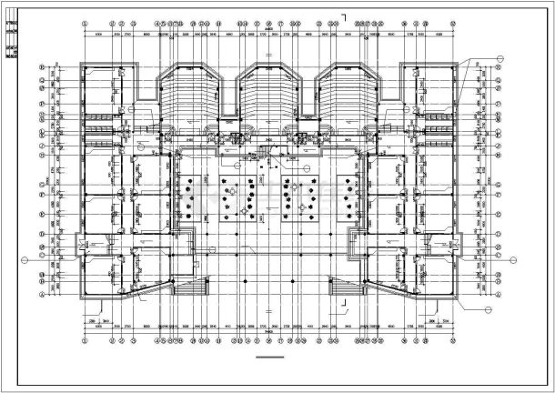 北京语言学院1.3万平米五层框架结构教学楼建筑设计CAD图纸-图一