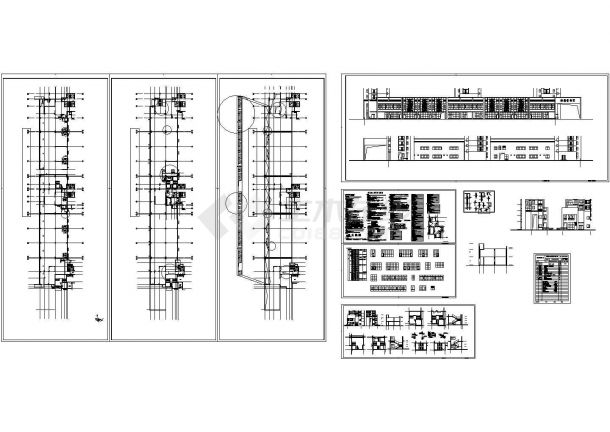 [温州]某三层商业建筑施工图-13、14、15号商业楼-图一