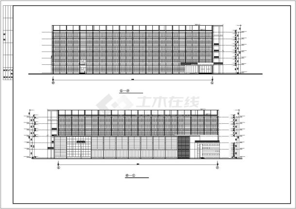北京某高校6.9万平米6层框架结构社科及教室综合楼建筑设计CAD图纸-图一
