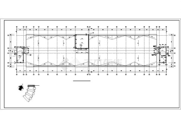 9900平米五层现浇钢混框架结构教学楼全套建筑设计CAD图纸-图一