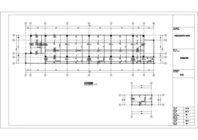 某框架结构主体5层局部6层教学楼毕业设计cad详细建筑施工图（含设计说明，含结构设计，含计算书）_图1