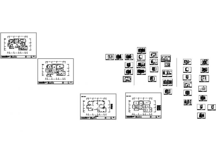 现代三居室内家装设计cad图 施工图附效果图（dwg格式）_图1