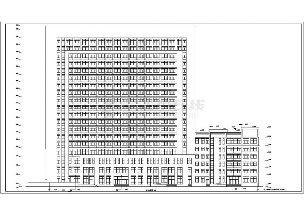 【苏州】某三甲医院二十层住院楼全套建筑施工cad图-图二