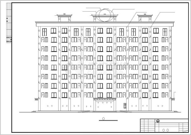 丽江市某临街7300平米9层框混结构商务酒店建筑设计CAD图纸-图一