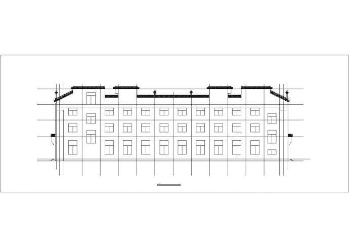 杭州某度假区占地60平米3层框架结构商务酒店建筑设计CAD图纸_图1
