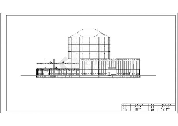 2.1万平米9层框架结构三星级酒店全套建筑设计CAD图纸-图二