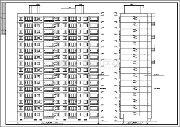 某地区16层住宅楼建筑全套设计施工详细方案CAD图纸-图二