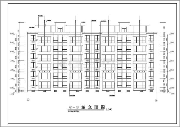 某地区六层带地下室建筑全套设计施工详细方案CAD图纸-图一
