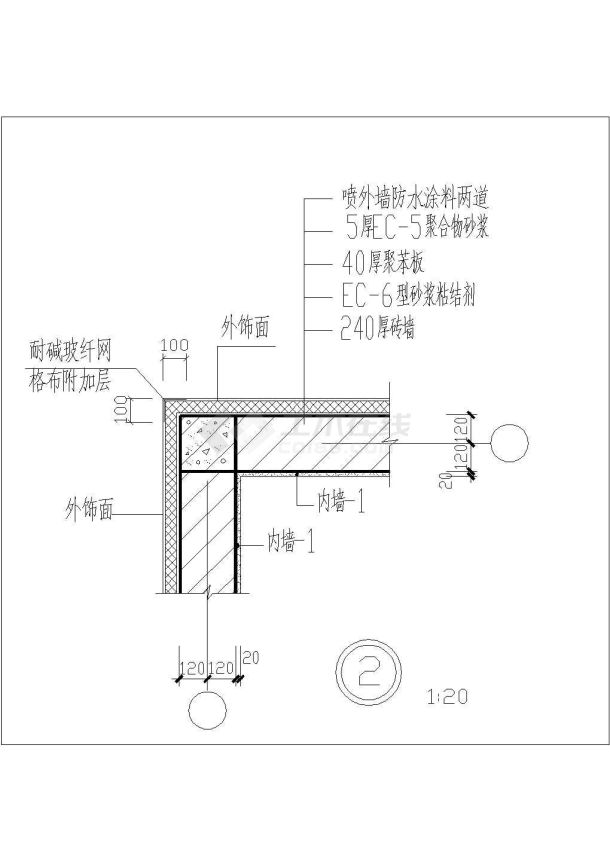 某地区5层经典住宅建筑全套设计施工详细方案CAD图纸-图二