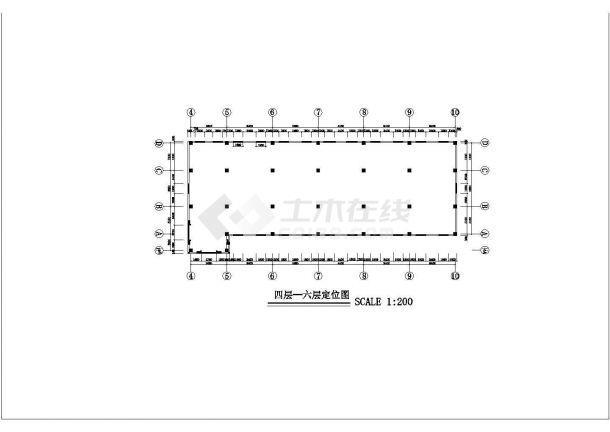 沈阳市某商圈3900平米6层框混结构商业宾馆平立面设计CAD图纸-图一