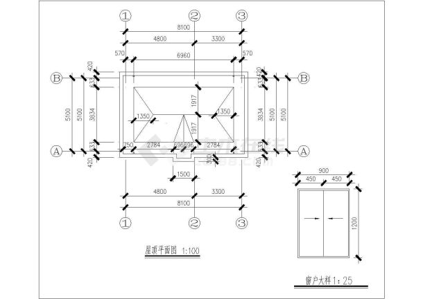 某单层砖混结构公共厕所设计cad详细建筑施工图（含施工说明）-图二