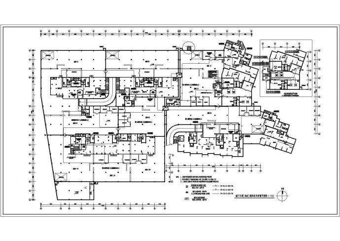 某高档小区高层住宅楼地下室全套电气CAD施工图(含电气系统图)_图1
