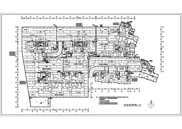 某高档小区高层住宅楼地下室全套电气CAD施工图(含电气系统图)-图二