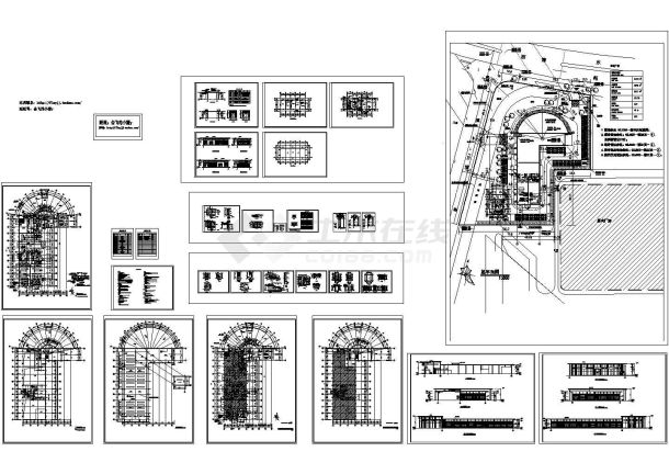 某2层3404㎡名牌汽车展厅设计cad全套建施图【含设计说明】-图一