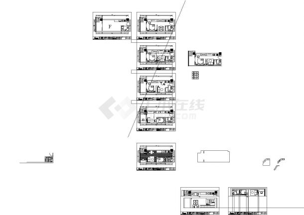 现代简约萧氏设计--苏州恒润后街MOHO公寓B户型&C户型cad施工图设计-图一