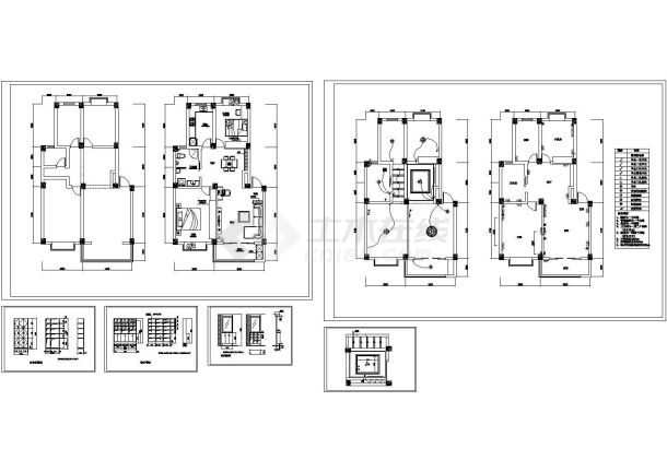 2室2厅某私人住宅室内装修设计cad设计图-图二